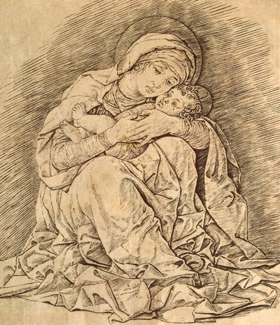 Virgin and child by Andrea Mantegna