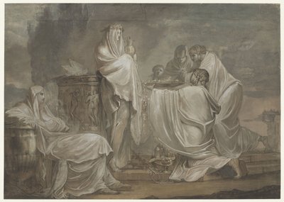 Sacrificial Scene with Vestal Virgins by Andrea Oppiani