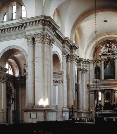 Interior view of the nave, 1566-80 by Andrea Palladio