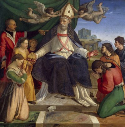 Saint Nicholas of Bari Enthroned by Andrea Sabatini