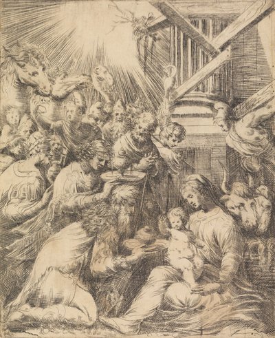 Adoration of the Magi by Andrea Schiavone