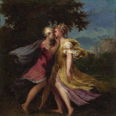 Jupiter Seducing Callisto by Andrea Schiavone