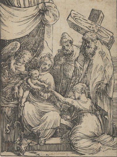 The Marriage of Saint Catherine, 1550-60 by Andrea Schiavone