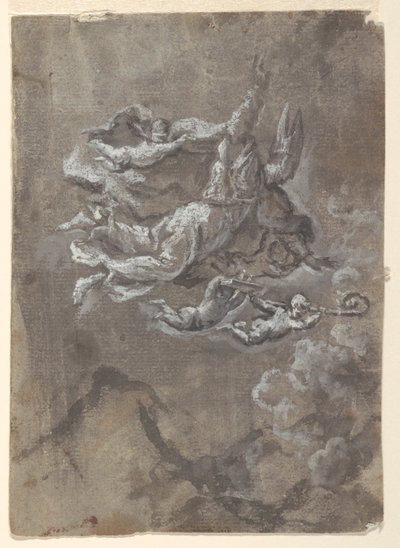 Saint Gennaro Calming Vesuvius by Andrea Vaccaro