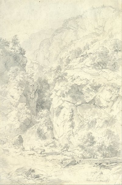 Mountainous Landscape by Andreas Achenbach