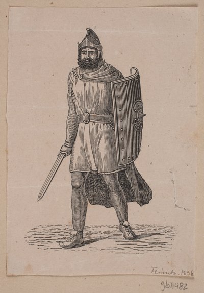 Walking Warrior with Shield by Andreas Flinch