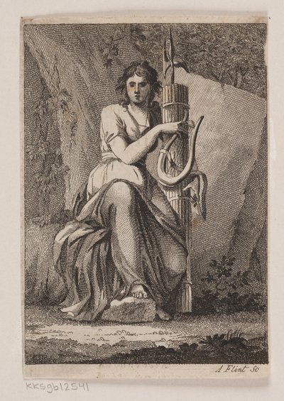 A Woman with Lyre and Fasces by Andreas Flint