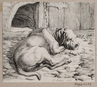 A Sleeping Chain Dog by Andreas Peter Madsen