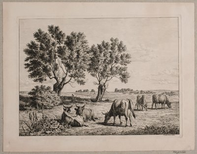 Landscape with Grazing Cattle by Andreas Peter Madsen