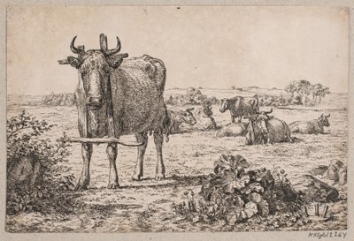 Landscape with Cows by Andreas Peter Madsen