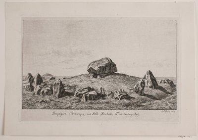 Long Barrow at Lille Rørbæk by Andreas Peter Madsen