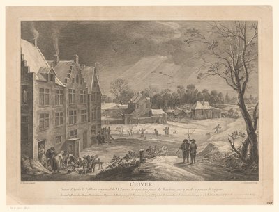 Winter Village Scene by Andrew Lawrence