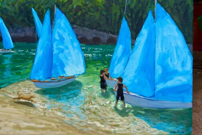 Blue Sails, Looe by Andrew Macara