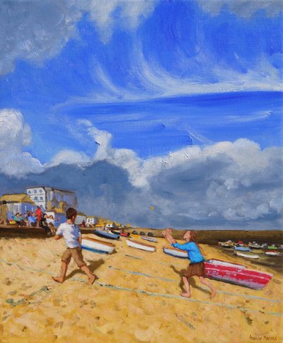 Catching the ball, St Ives by Andrew Macara