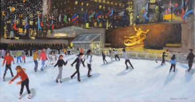 Evening, Rockefeller Ice Rink, New York by Andrew Macara