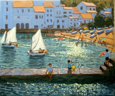 Sailboats, Cadaques, Costa Brava by Andrew Macara