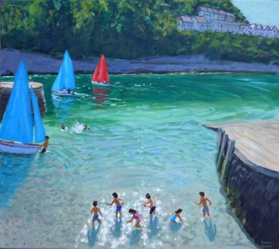 Skimming Stones, Looe, Cornwall by Andrew Macara