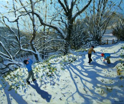 Snowball fight, Derbyshire by Andrew Macara