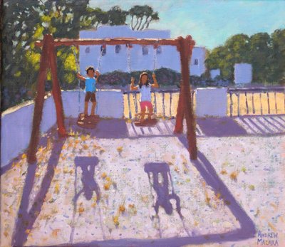 Summer Swing, Folegandros, Greek Islands by Andrew Macara