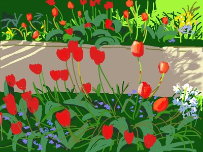 Tulips and Ladybirds by Andrew Macara
