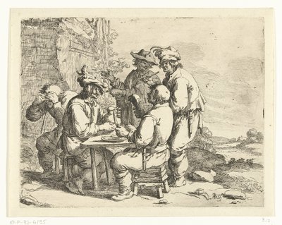 Drunken Peasants at a Table by Andries Both