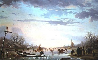 Dutch Canal Scene by Andries Vermeulen