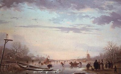 Winter Skating Scene by Andries Vermeulen