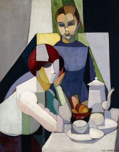 Teatime for Two Girls by Ángel Zárraga