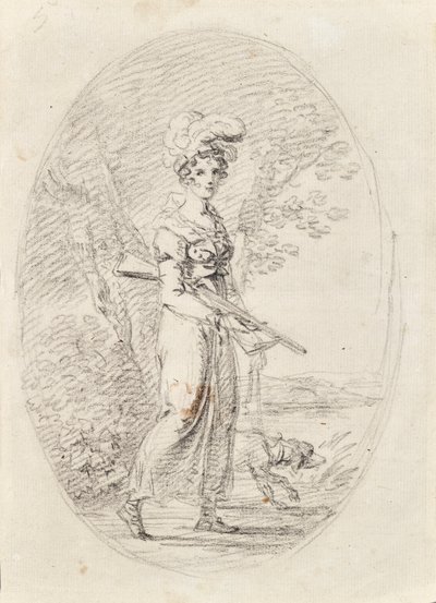 Huntress with Dog by Angelica Kauffmann