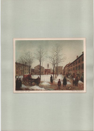 Milano - Piazza Borromeo by Angelo Inganni