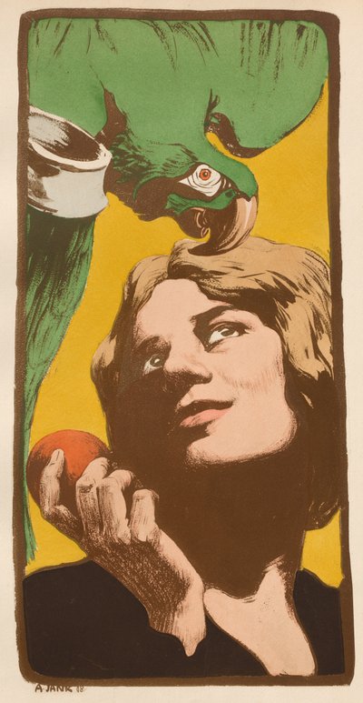 The Woman with the Parrot by Angelo Jank