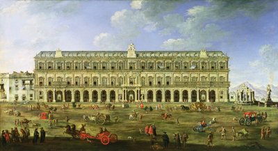 View of the Palace of Naples by Angelo Maria Costa