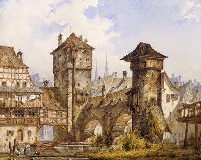 A View of Nurnberg by Angelo Quaglio
