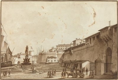 View of Livorno by Angelo Uggeri