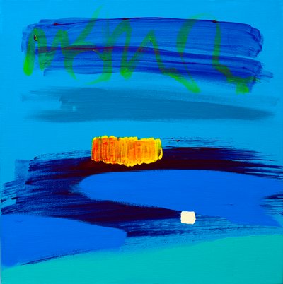 Orange and Midnight Blue by Angie Kenber