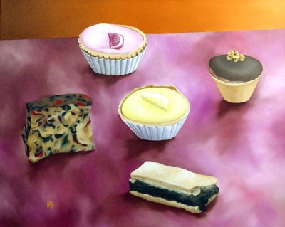Five Cakes, 1988 by Anna Phillips