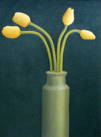 Four Yellow Tulips by Anna Phillips