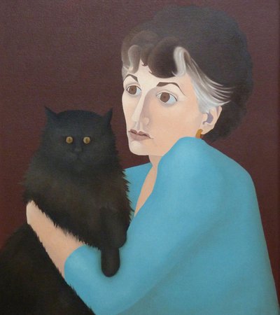 Woman with a Cat by Anna Phillips