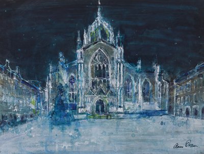 St Giles at Night by Ann Oram