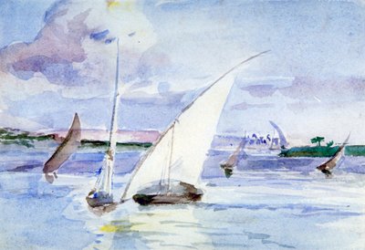A Lake with Sailing Boats, c. 1864-1930 by Anna Lea Merritt