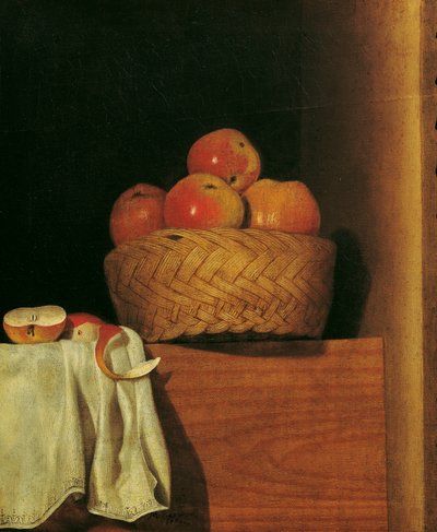 Still Life with Apple Basket by Anna Maria Punz