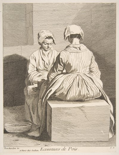 Pea Shellers by Anne Claude Philippe de Caylus