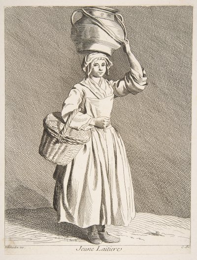 Young Milkmaid by Anne Claude Philippe de Caylus