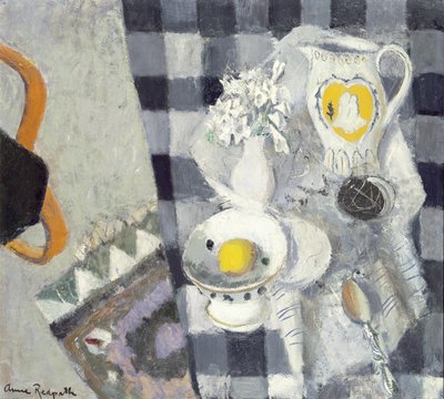 Black and White Checks by Anne Redpath