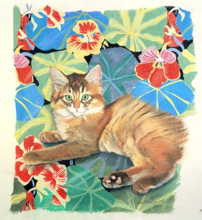 Sootsy and Dufy Fabric by Anne Robinson