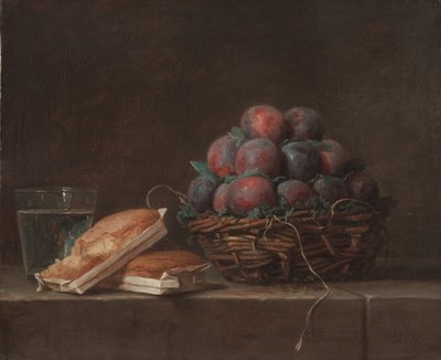 Basket of Plums by Anne Vallayer Coster