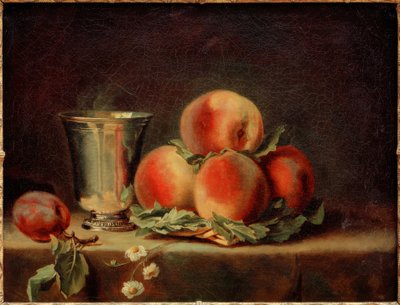 Peaches and Silver Cup by Anne Vallayer Coster