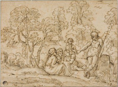 Saint John the Baptist Preaching by Annibale Carracci