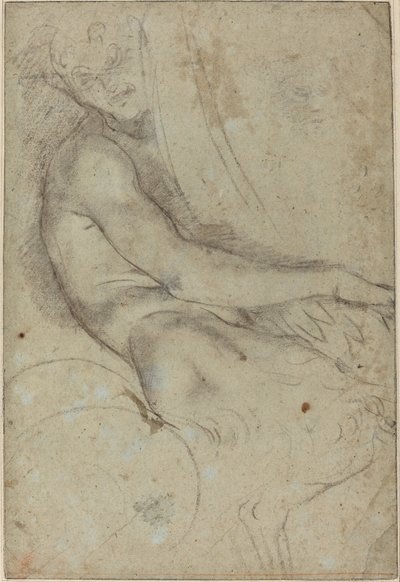 Satyr Holding a Roundel by Annibale Carracci