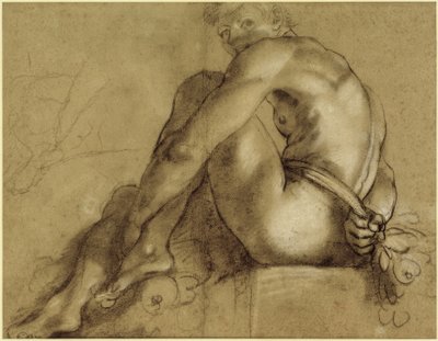 Seated Nude by Annibale Carracci